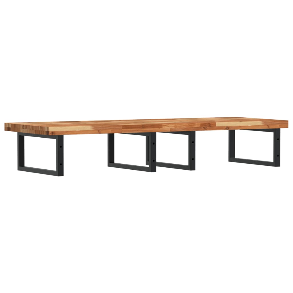 vidaXL Waschbeckenregal Wandmontage Stahl und Akazienholz