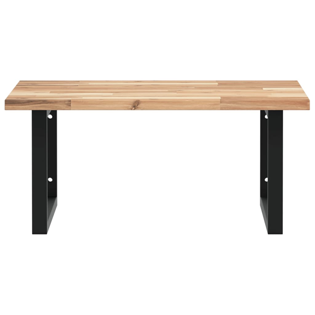vidaXL Waschbeckenregal Wandmontage Stahl und Akazienholz