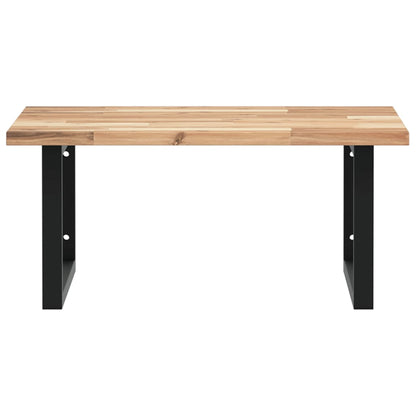 vidaXL Waschbeckenregal Wandmontage Stahl und Akazienholz