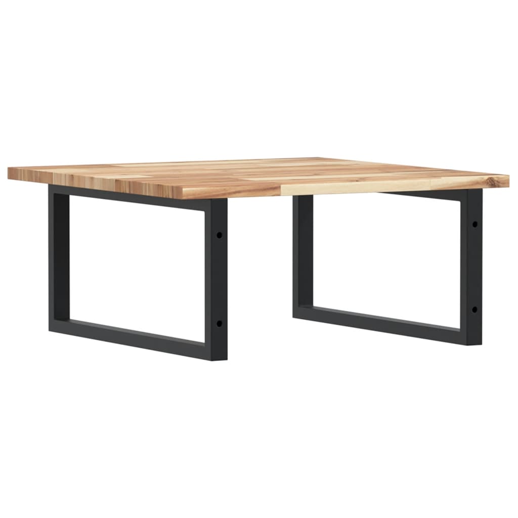 vidaXL Waschbeckenregal Wandmontage Stahl und Akazienholz