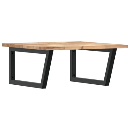 vidaXL Waschbeckenregal Wandmontage Stahl und Akazienholz