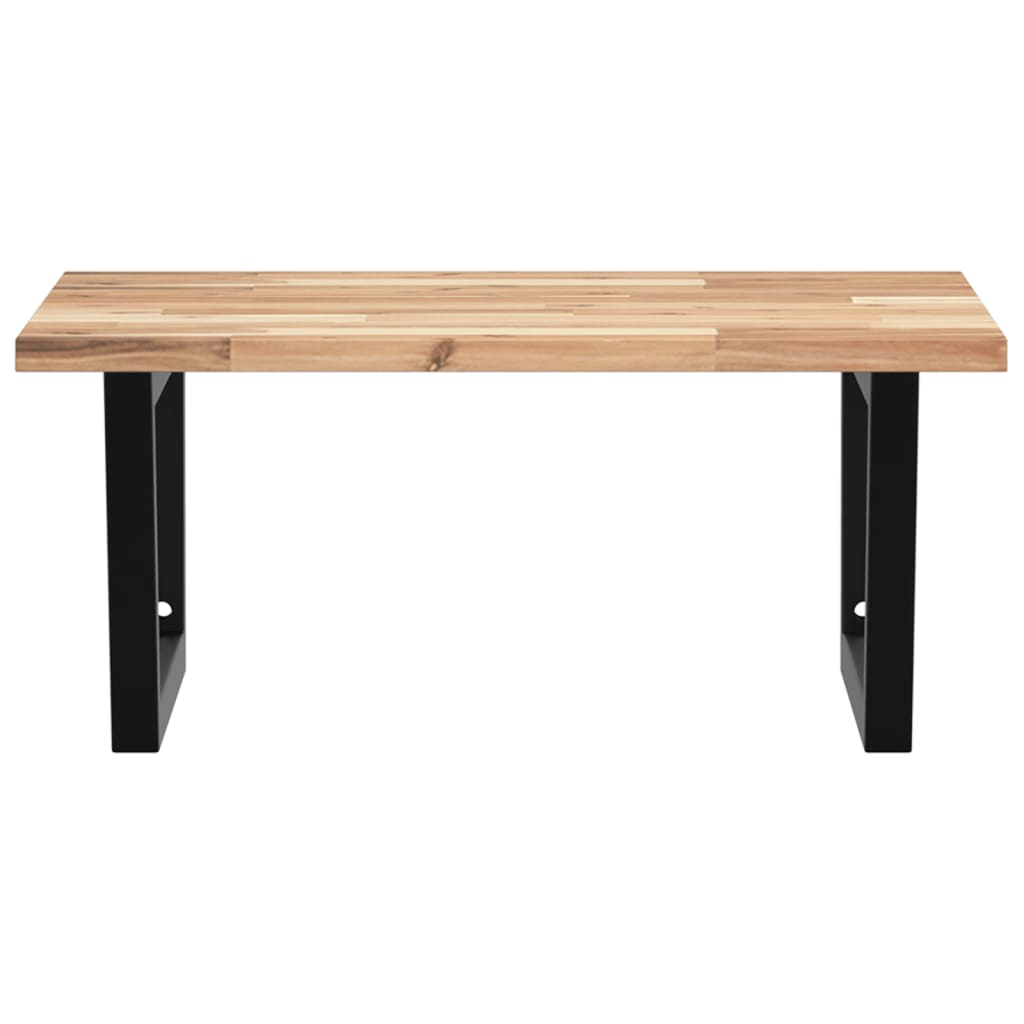 vidaXL Waschbeckenregal Wandmontage Stahl und Akazienholz