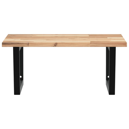 vidaXL Waschbeckenregal Wandmontage Stahl und Akazienholz