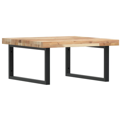 vidaXL Étagère de lavabo murale en acier et bois d'acacia