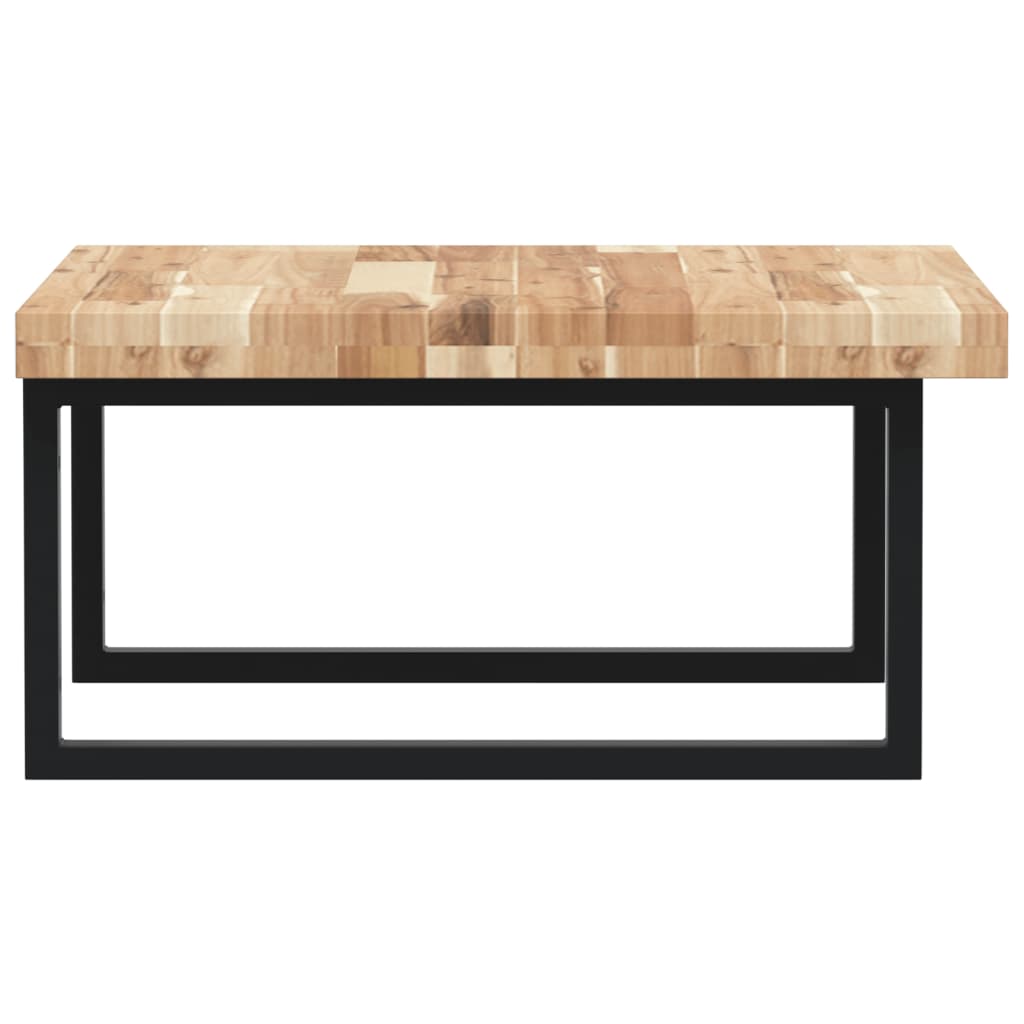 vidaXL Étagère de lavabo murale en acier et bois d'acacia