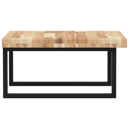 vidaXL Étagère de lavabo murale en acier et bois d'acacia