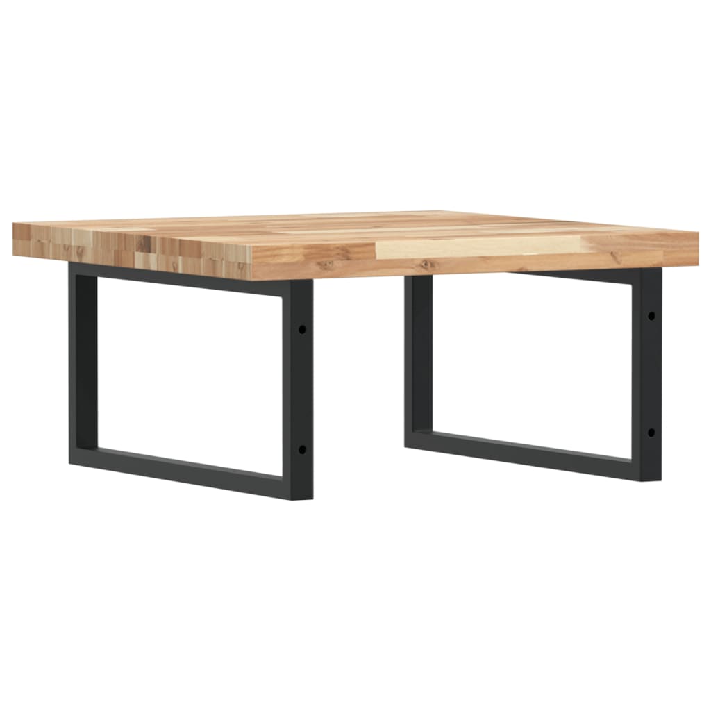 vidaXL Étagère de lavabo murale en acier et bois d'acacia