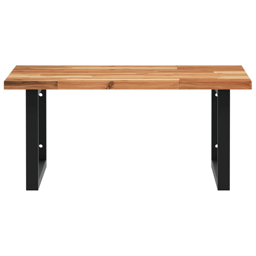 vidaXL Waschbeckenregal Wandmontage Stahl und Akazienholz