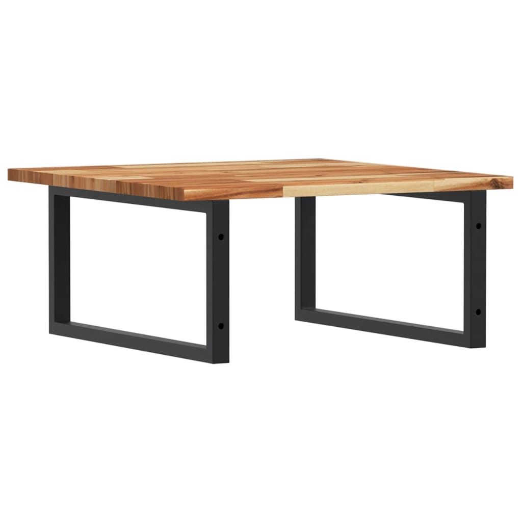 vidaXL Waschbeckenregal Wandmontage Stahl und Akazienholz
