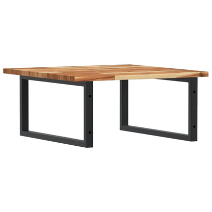 vidaXL Waschbeckenregal Wandmontage Stahl und Akazienholz