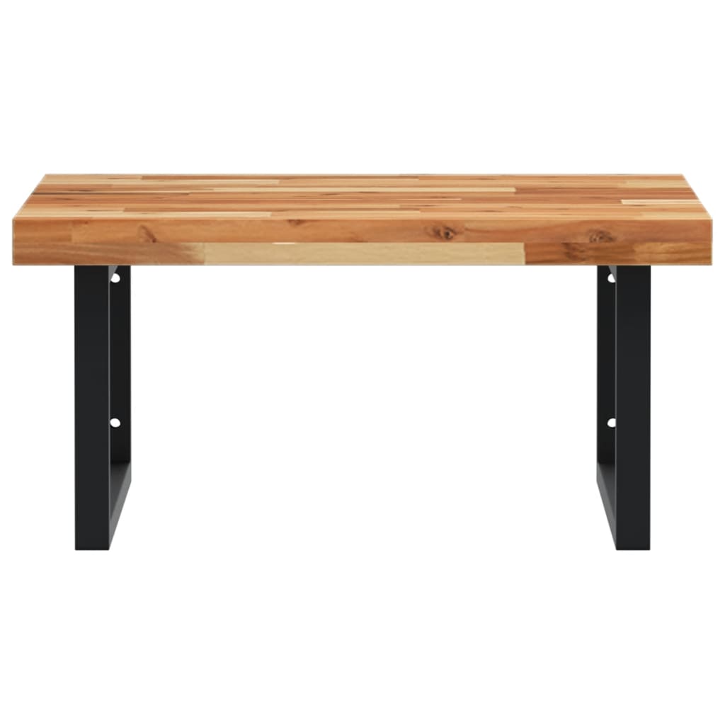 vidaXL Waschbeckenregal Wandmontage Stahl und Akazienholz