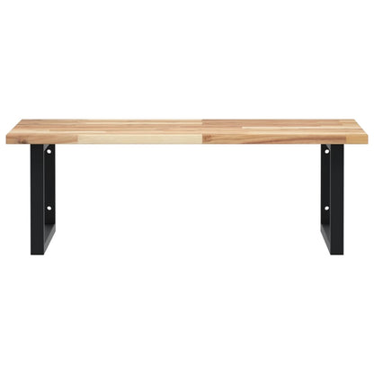 vidaXL Waschbeckenregal Wandmontage Stahl und Akazienholz