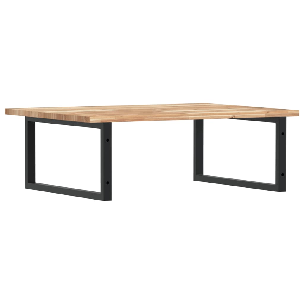vidaXL Waschbeckenregal Wandmontage Stahl und Akazienholz