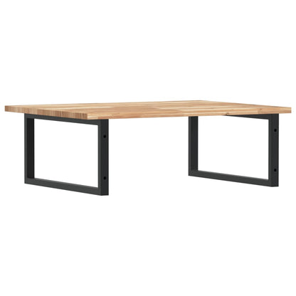 vidaXL Waschbeckenregal Wandmontage Stahl und Akazienholz