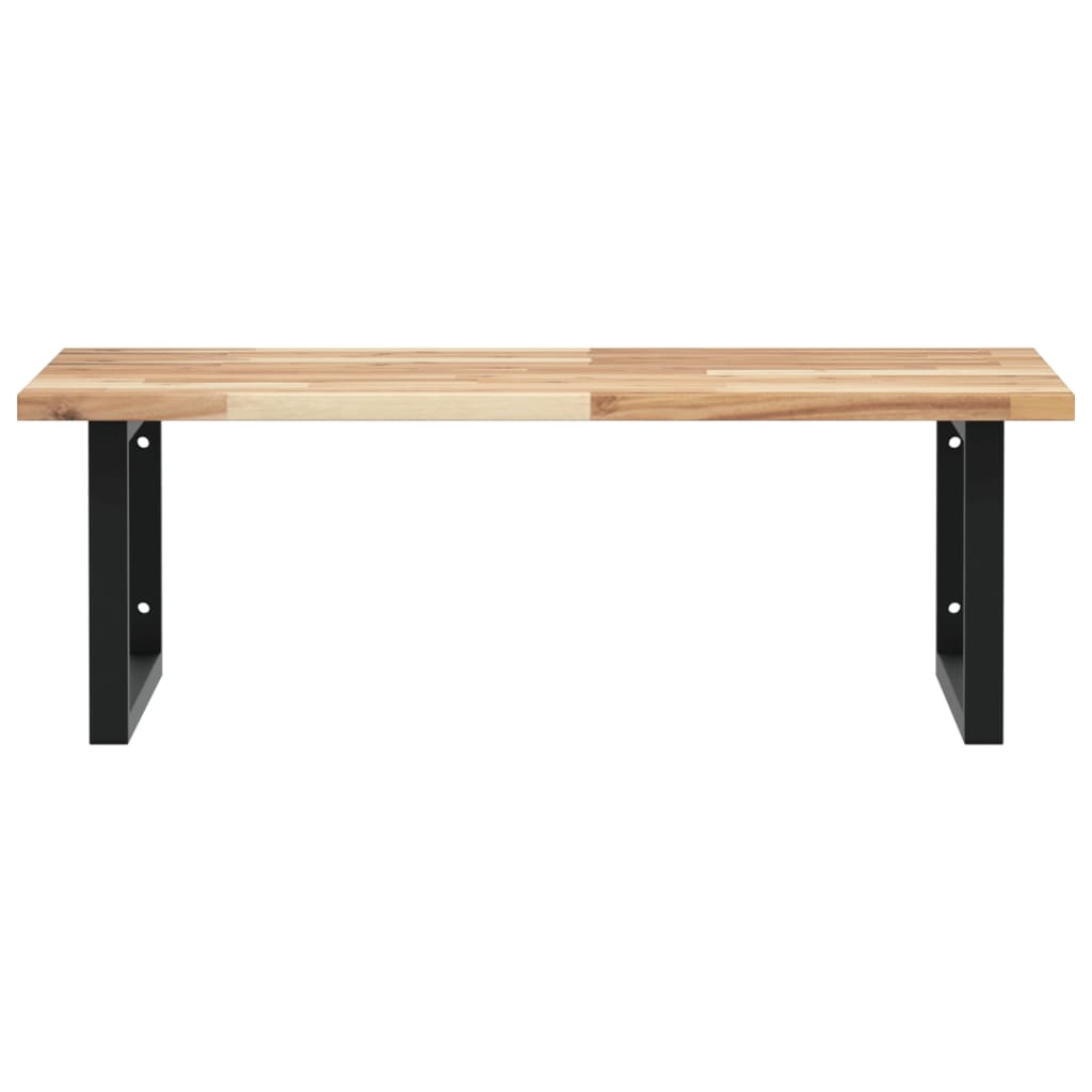 vidaXL Waschbeckenregal Wandmontage Stahl und Akazienholz