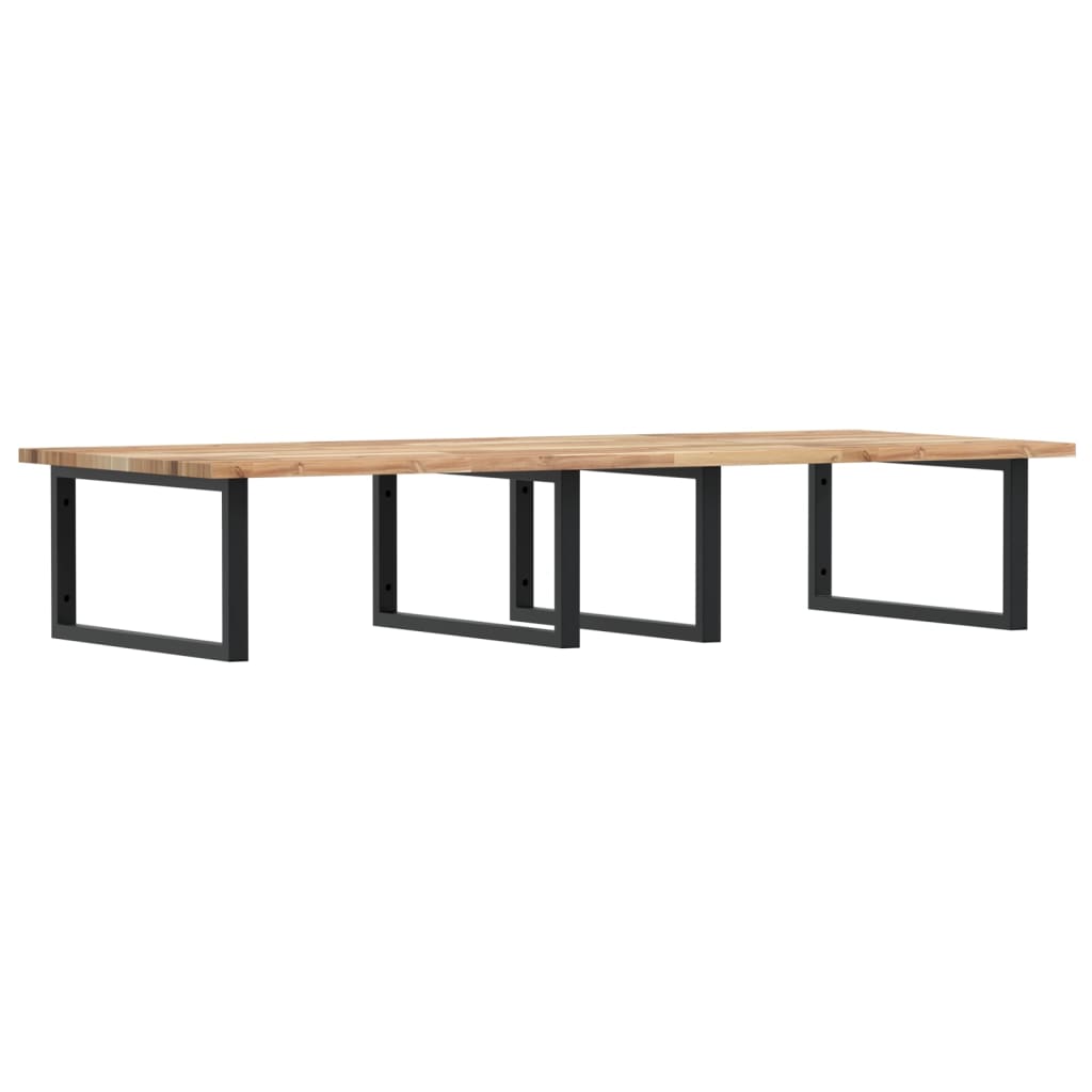 vidaXL Waschbeckenregal Wandmontage Stahl und Akazienholz