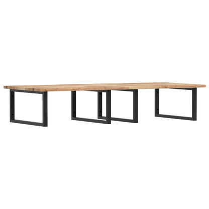 vidaXL Waschbeckenregal Wandmontage Stahl und Akazienholz