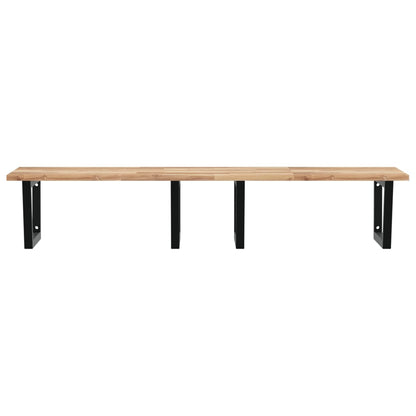 vidaXL Waschbeckenregal Wandmontage Stahl und Akazienholz