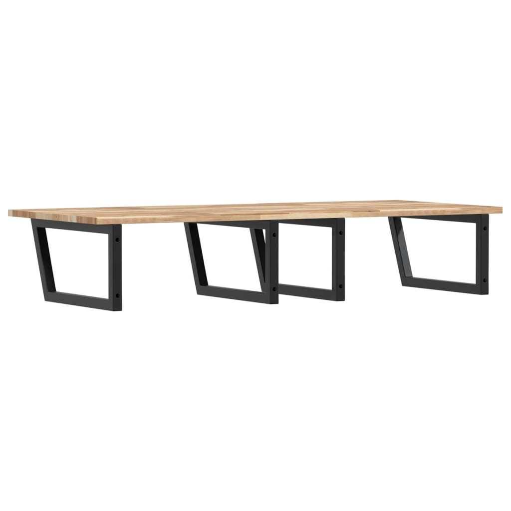 vidaXL Waschbeckenregal Wandmontage Stahl und Akazienholz