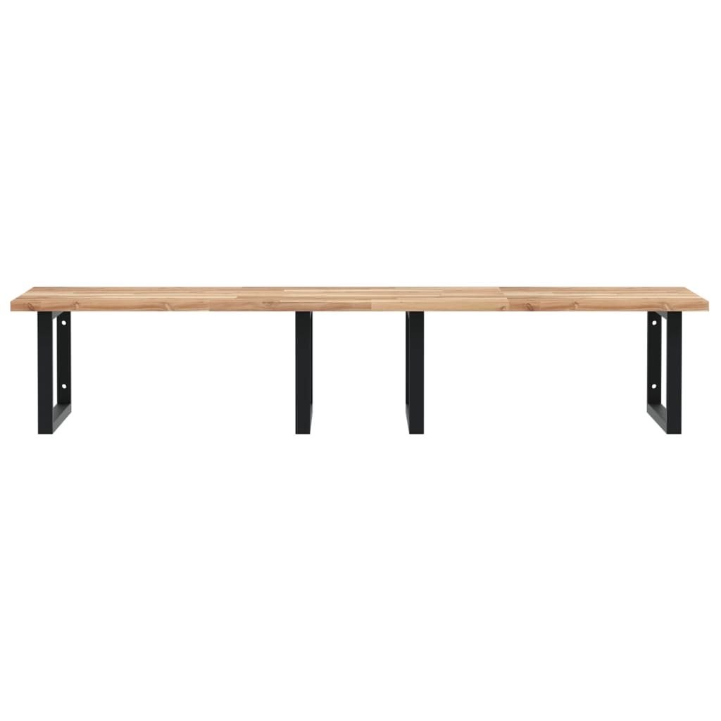 vidaXL Waschbeckenregal Wandmontage Stahl und Akazienholz