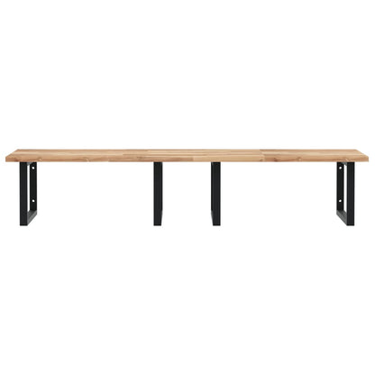 vidaXL Waschbeckenregal Wandmontage Stahl und Akazienholz
