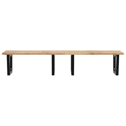 vidaXL Waschbeckenregal Wandmontage Stahl und Akazienholz