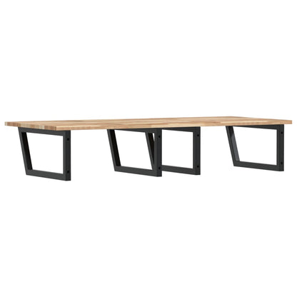 vidaXL Waschbeckenregal Wandmontage Stahl und Akazienholz