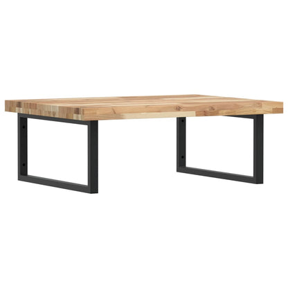 vidaXL Waschbeckenregal Wandmontage Stahl und Akazienholz