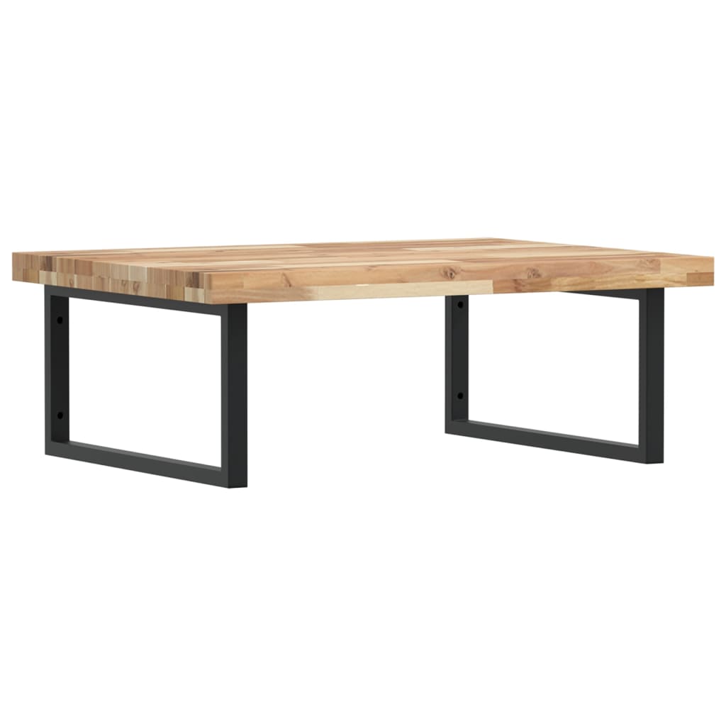 vidaXL Waschbeckenregal Wandmontage Stahl und Akazienholz