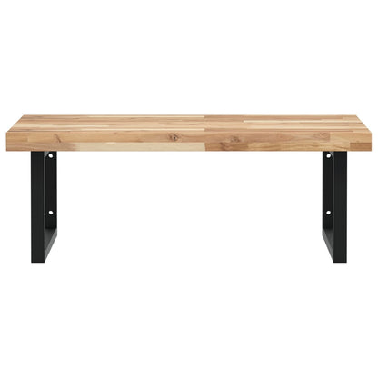 vidaXL Waschbeckenregal Wandmontage Stahl und Akazienholz