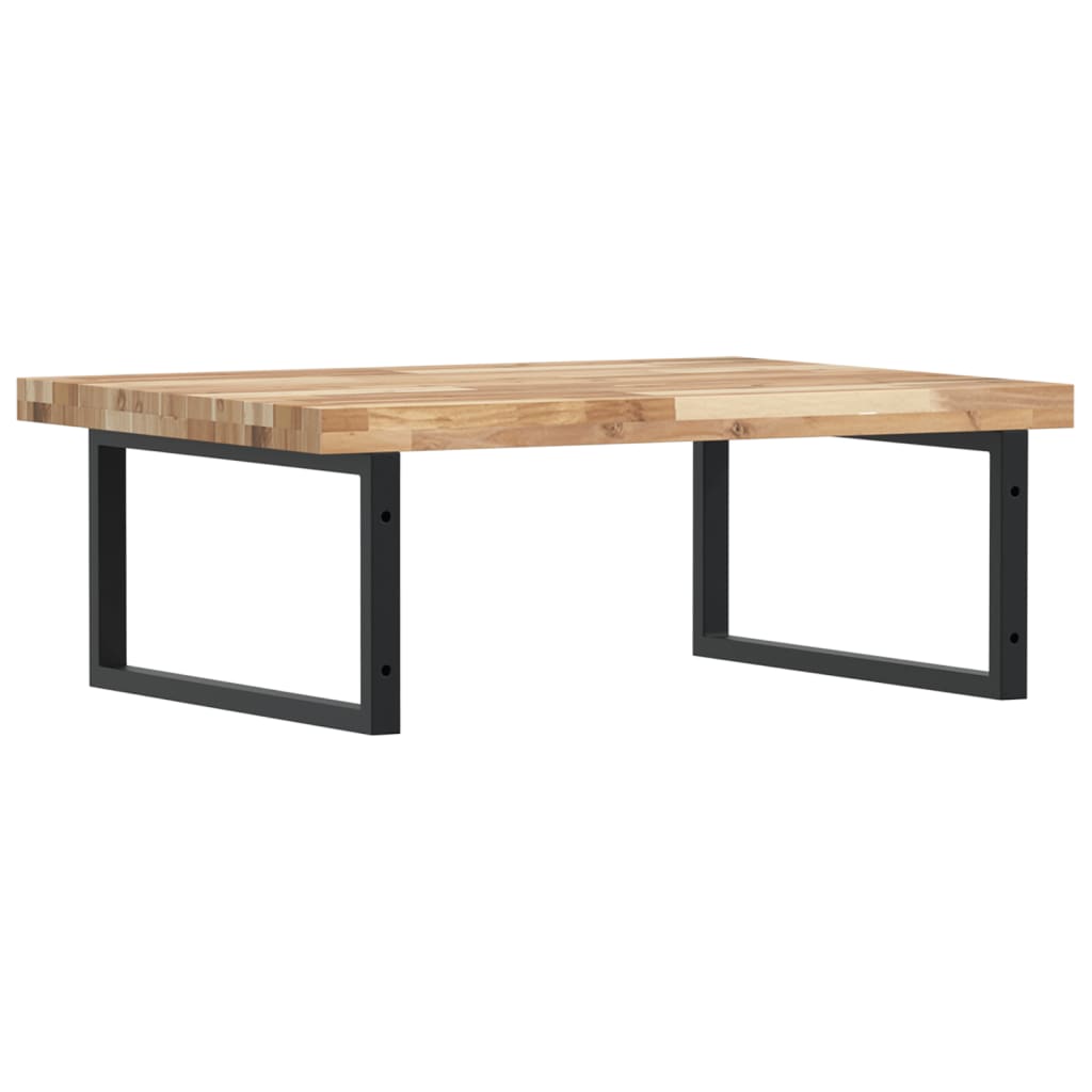 vidaXL Waschbeckenregal Wandmontage Stahl und Akazienholz