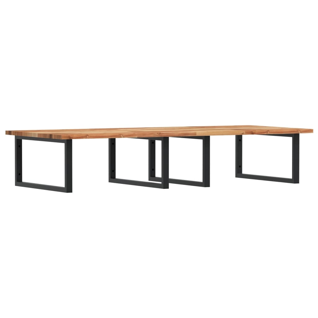 vidaXL Waschbeckenregal Wandmontage Stahl und Akazienholz