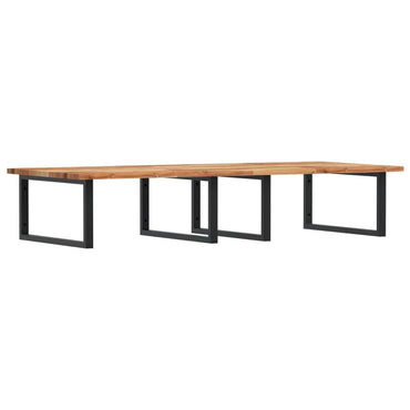 vidaXL Waschbeckenregal Wandmontage Stahl und Akazienholz