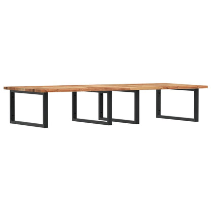 vidaXL Waschbeckenregal Wandmontage Stahl und Akazienholz