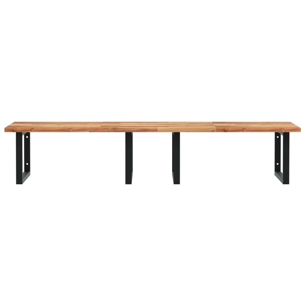 vidaXL Waschbeckenregal Wandmontage Stahl und Akazienholz