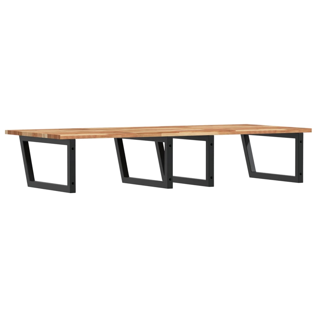 vidaXL Waschbeckenregal Wandmontage Stahl und Akazienholz