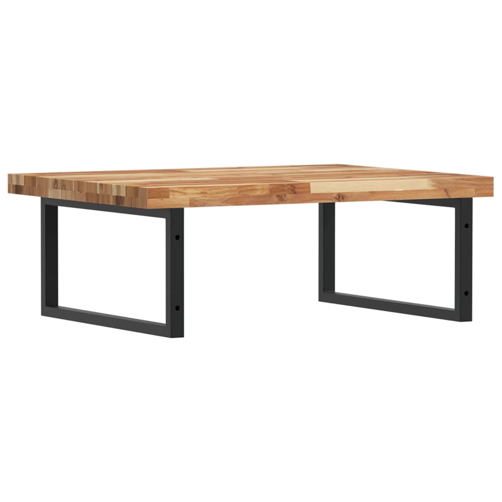 vidaXL Waschbeckenregal Wandmontage Stahl und Akazienholz