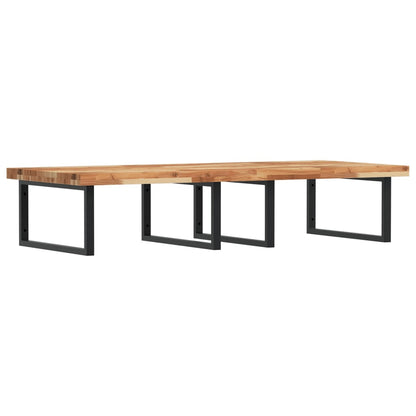 vidaXL Waschbeckenregal Wandmontage Stahl und Akazienholz