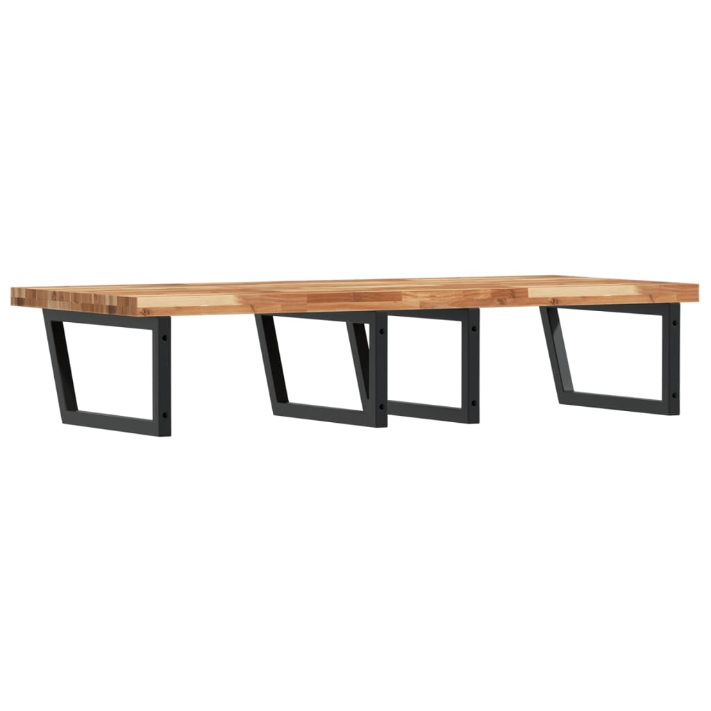 vidaXL Waschbeckenregal Wandmontage Stahl und Akazienholz