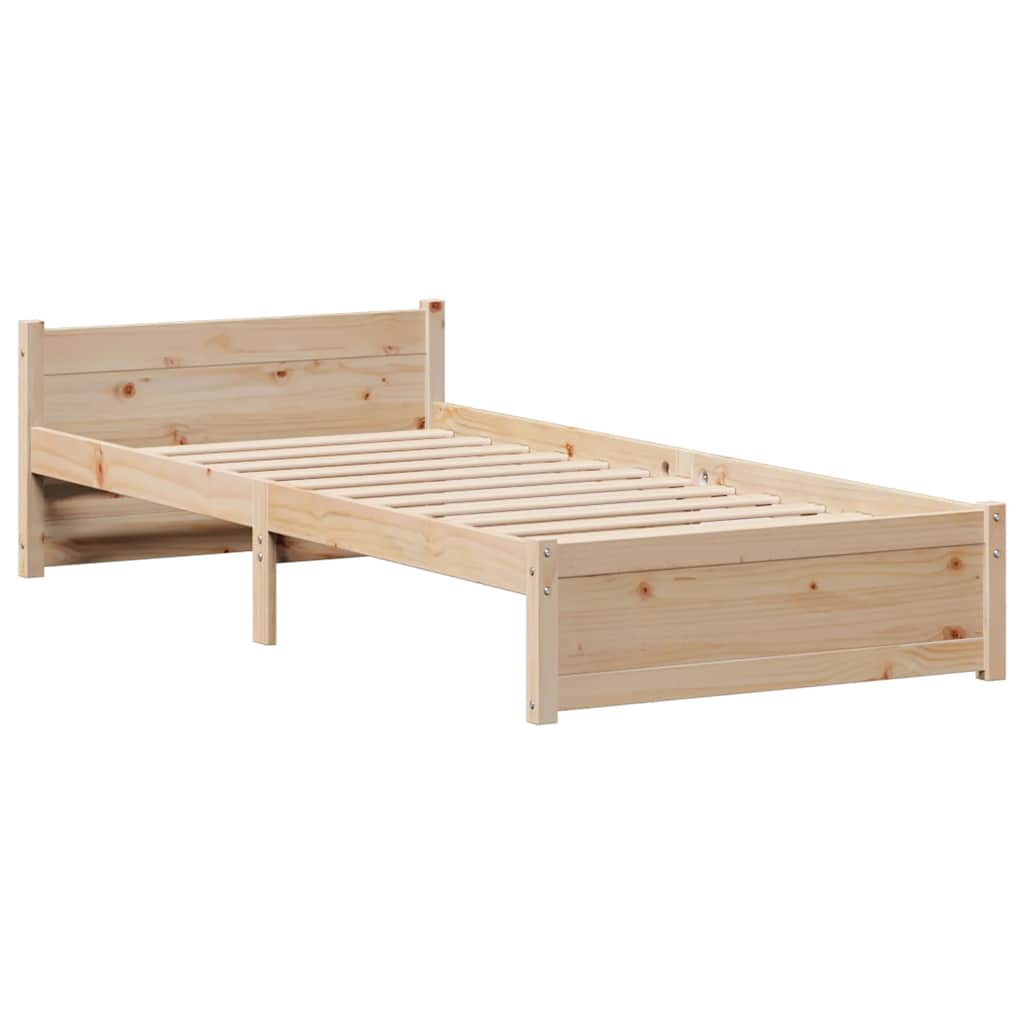 vidaXL Massivholzbett ohne Matratze 100x200 cm Kiefernholz