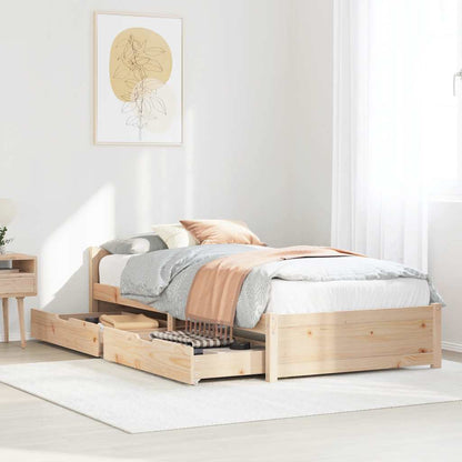 vidaXL Massivholzbett ohne Matratze 100x200 cm Kiefernholz
