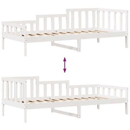 vidaXL Tagesbett mit Schubladen Weiß 90x190 cm Kiefernholz