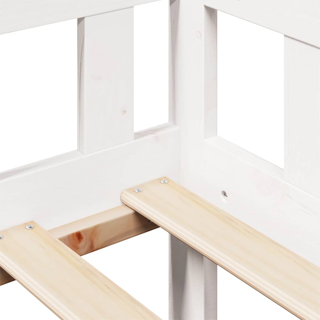 vidaXL Tagesbett mit Schubladen Weiß 90x190 cm Kiefernholz
