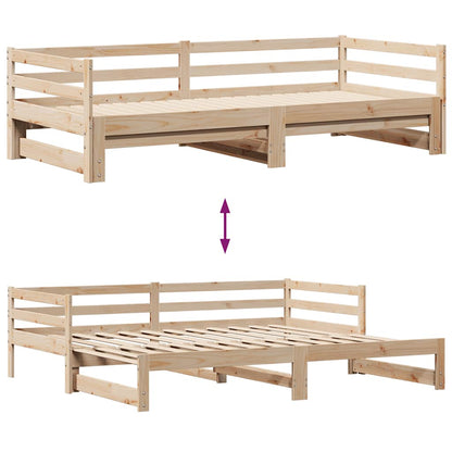 vidaXL Tagesbett Ausziehbar mit Schubladen ohne Matratze 90x200 cm