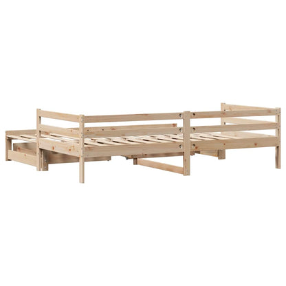 vidaXL Tagesbett Ausziehbar mit Schubladen ohne Matratze 90x200 cm