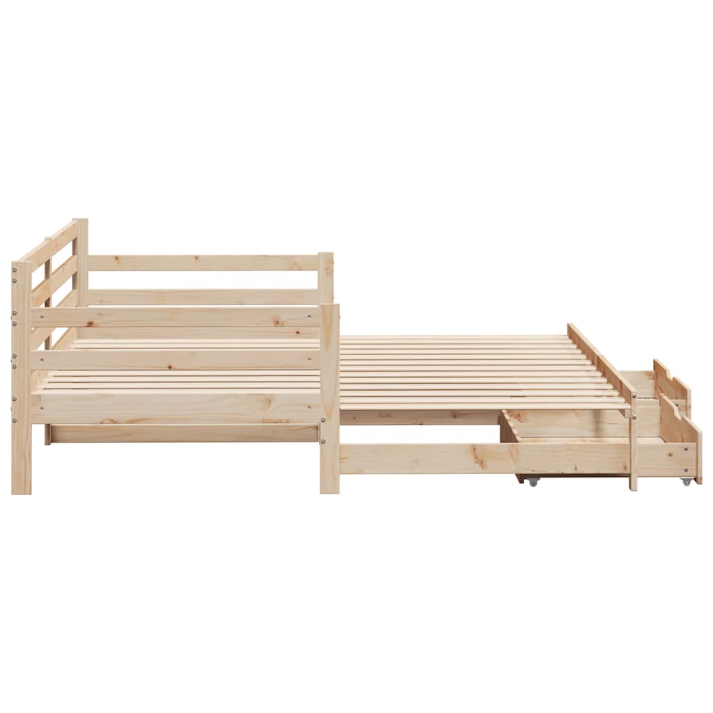 vidaXL Lit de repos extensible avec tiroirs sans matelas 80x200 cm