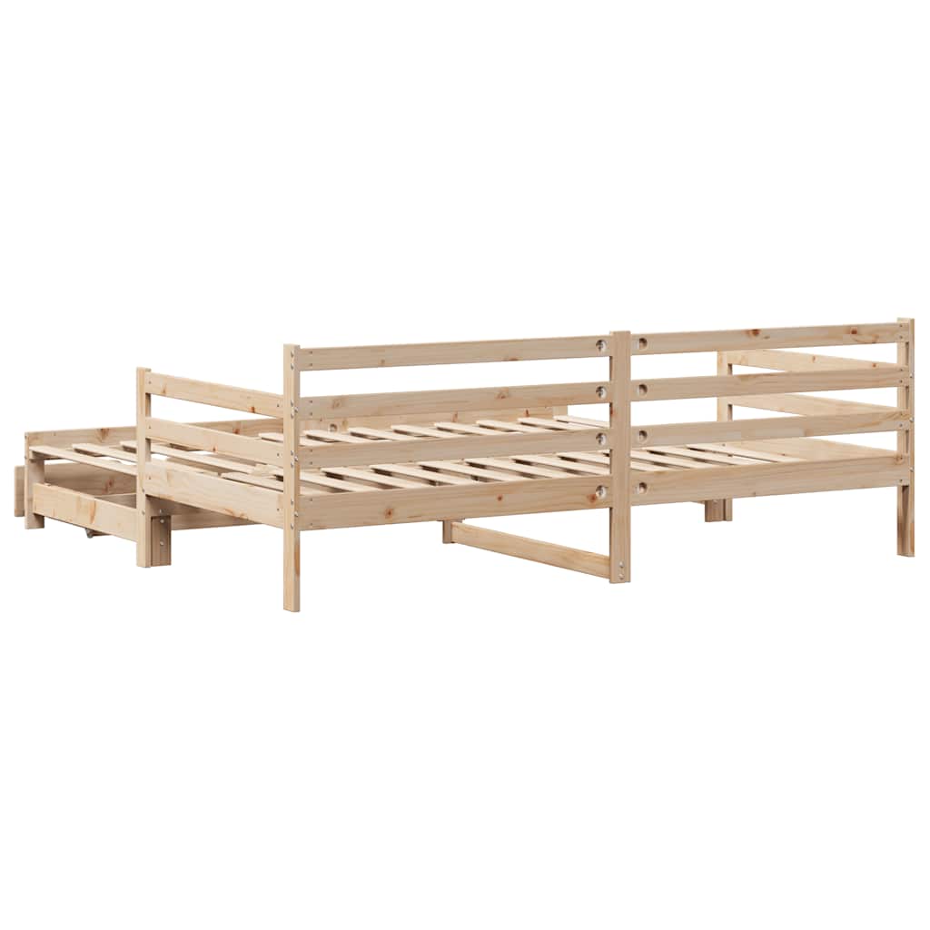 vidaXL Lit de repos extensible avec tiroirs sans matelas 80x200 cm