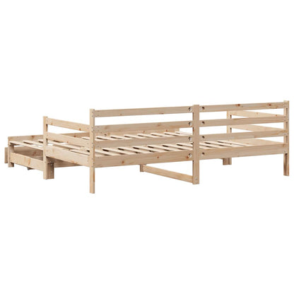 vidaXL Lit de repos extensible avec tiroirs sans matelas 80x200 cm