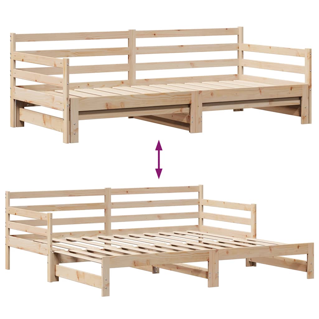 vidaXL Lit de repos extensible avec tiroirs sans matelas 80x200 cm
