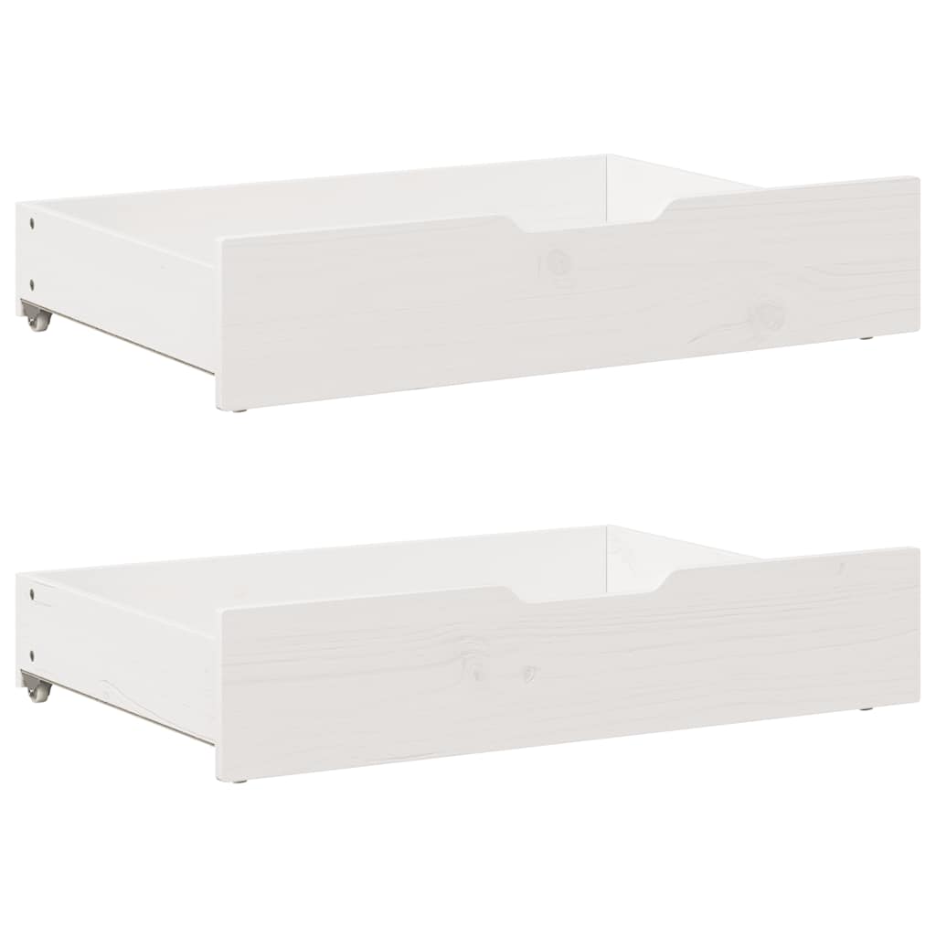 vidaXL Lit de jour extensible avec tiroirs sans matelas Blanc 90x200cm